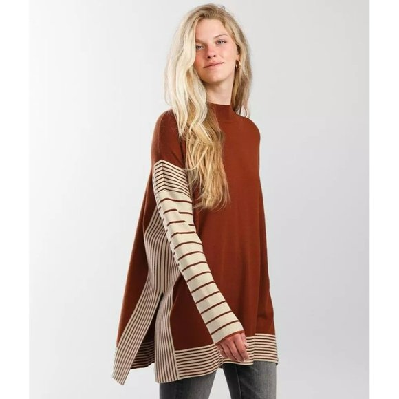 Daytrip Mock Neck Tunic Sweater - Picture 1 of 15
